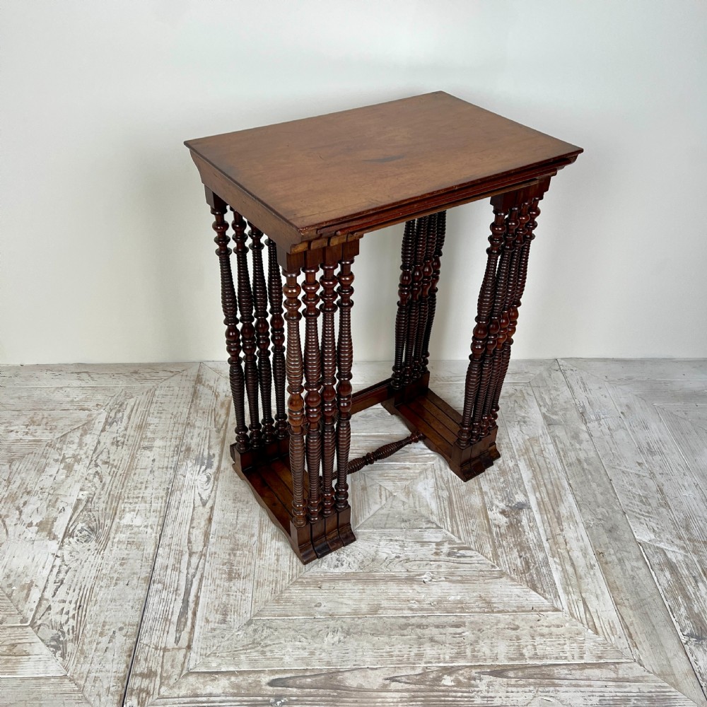 A Quartet Nest Of Walnut Bobbin Tables View II
