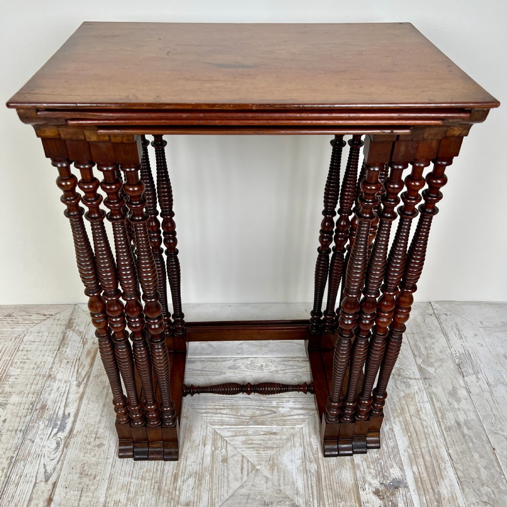 A Quartet Nest Of Walnut Bobbin Tables View III