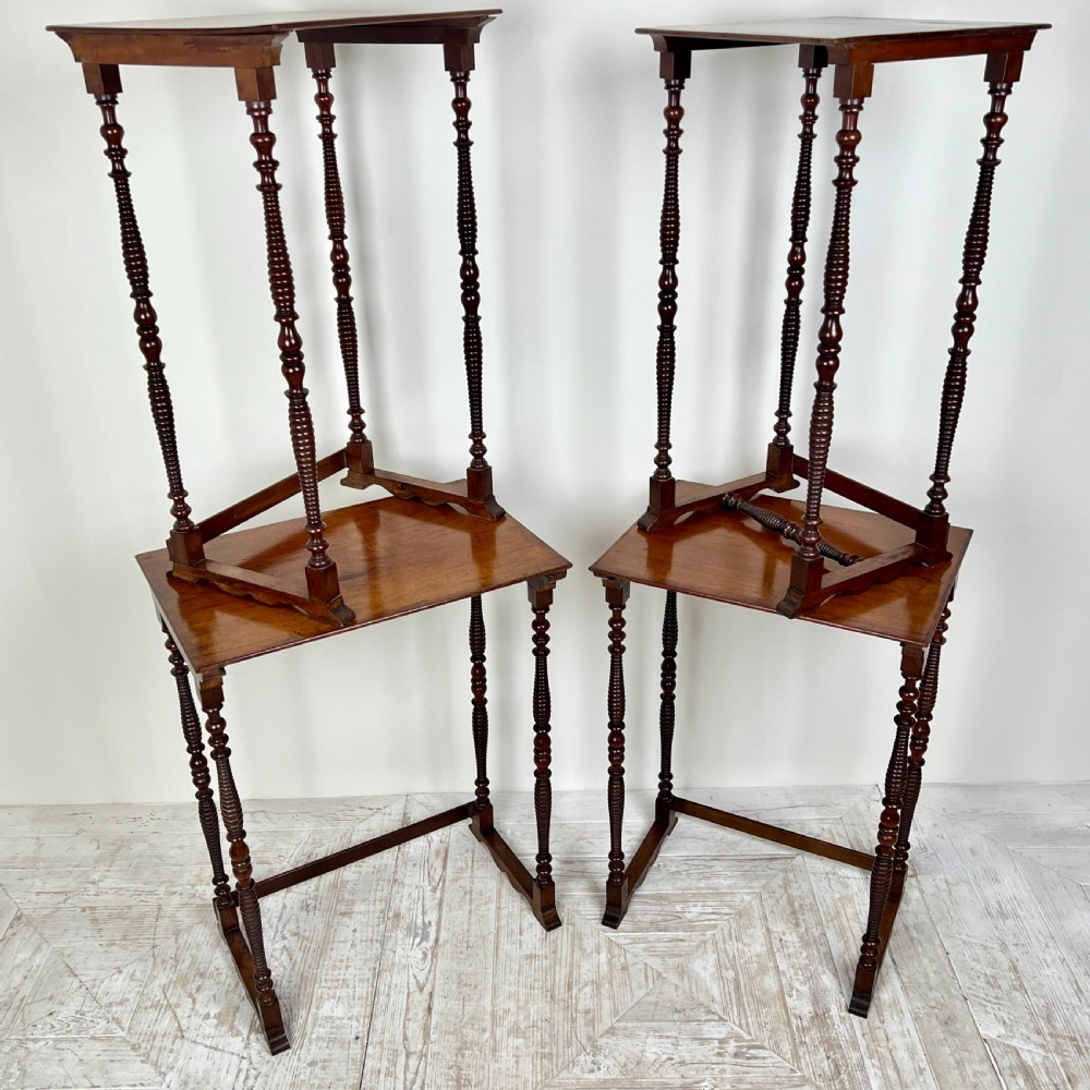 A Quartet Nest Of Walnut Bobbin Tables View X