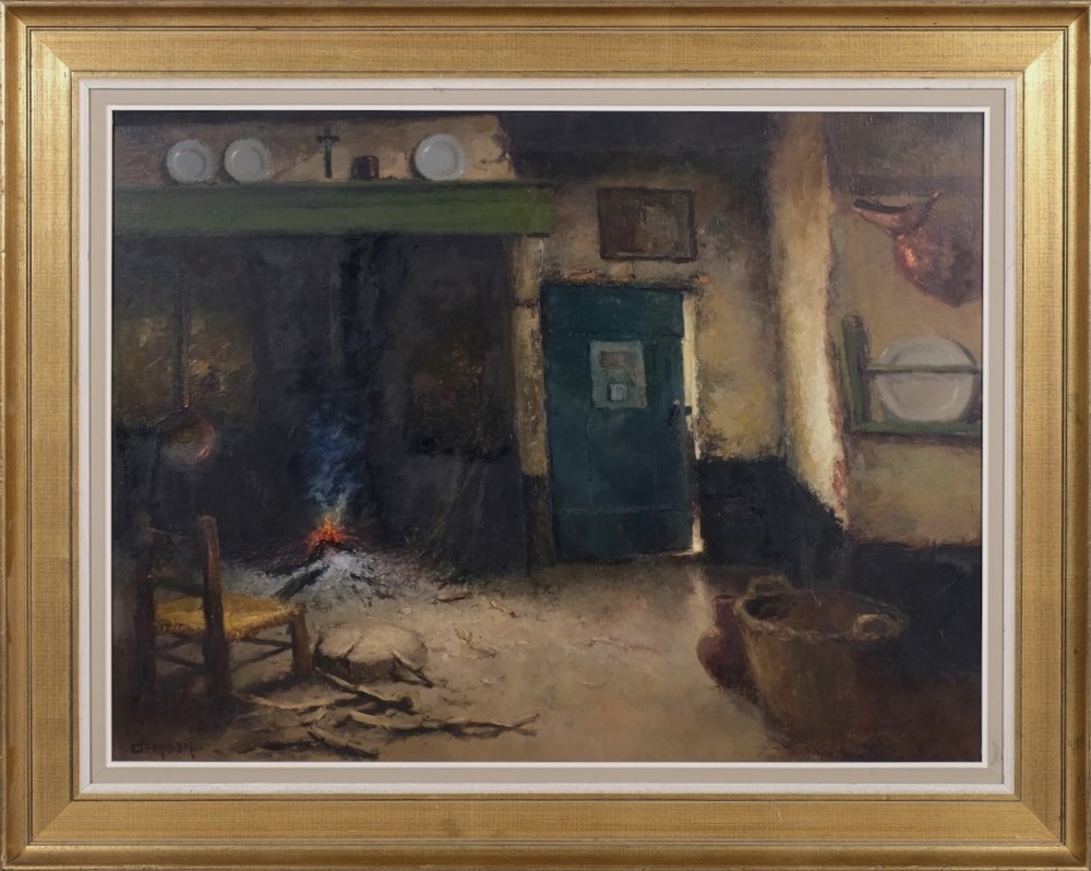 Interior Setting Oil On Canvas By Albert Demoen (1916-1992)