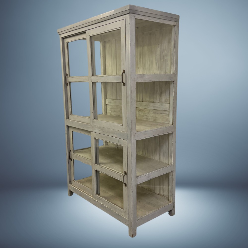 Large refurbished Vintage Indian Glazed Storage Cupboard View VI