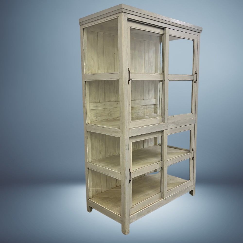 Large refurbished Vintage Indian Glazed Storage Cupboard View VII