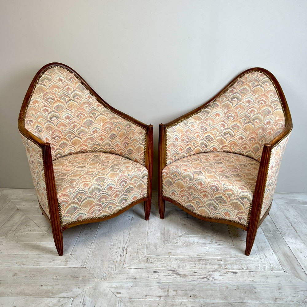 Pair Of French Art Deco Tub Chairs View III