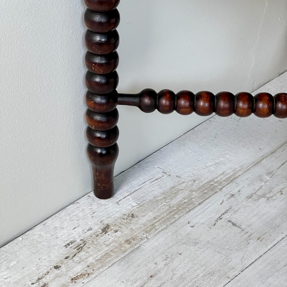 A 19th Century Corner Bobbin Chair With Rush Seat View V