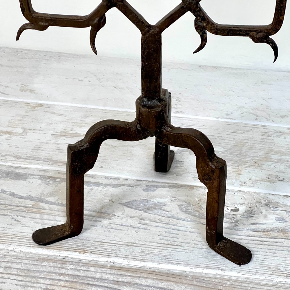 A Pair Of  Gothic Wrought Iron Candelabra View IV