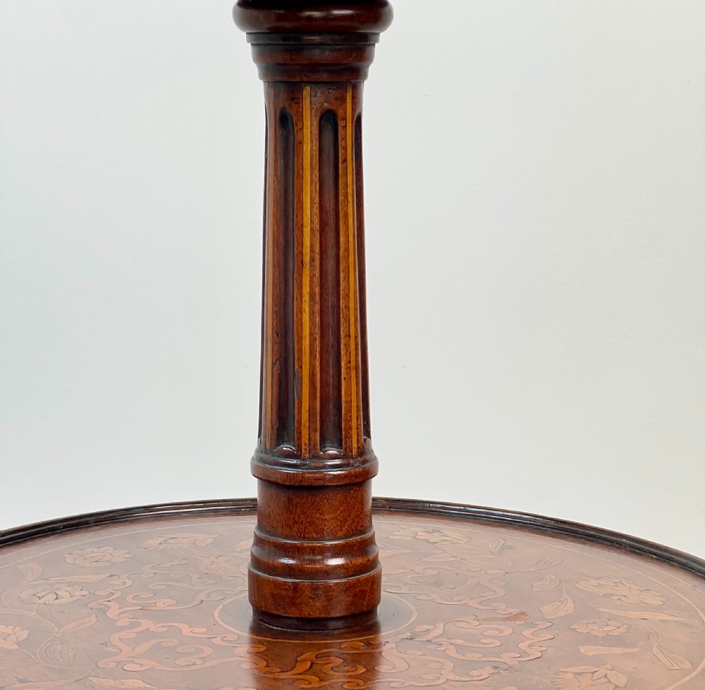 An Antique Dutch Marquetry Three Tier Dumbwaiter View VI