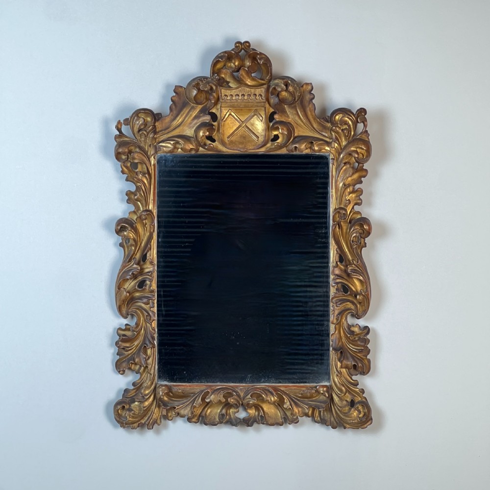 A C19th Continental Giltwood Wall Mirror