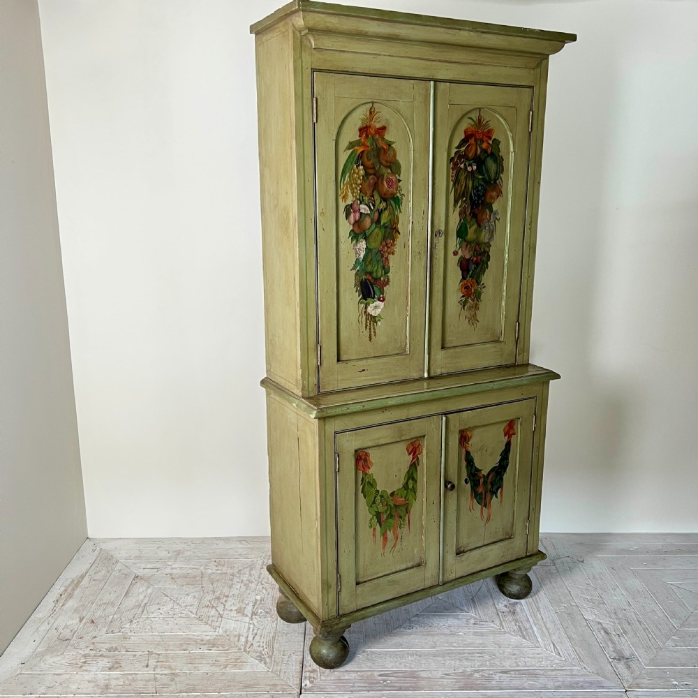 A 19Th Century Continental Painted Cupboard Or Larder View II