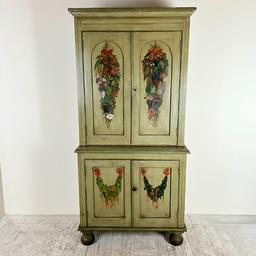 A 19Th Century Continental Painted Cupboard Or Larder View IV