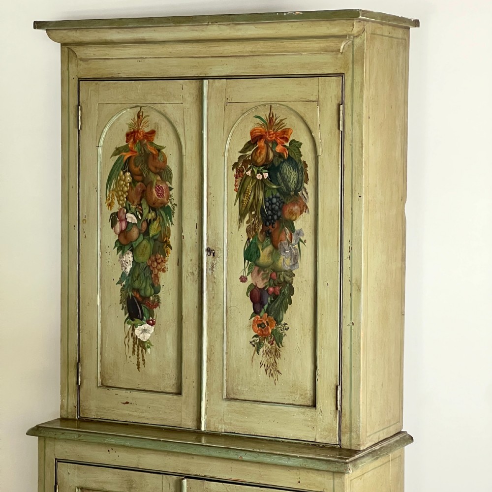 A 19Th Century Continental Painted Cupboard Or Larder View XIII