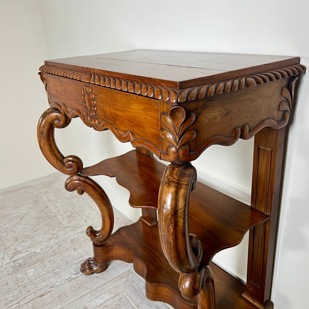 A 19Th Century Walnut Console Table View X