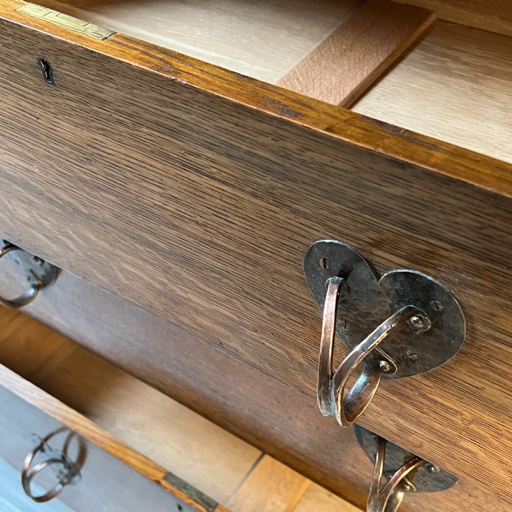 An Arts & Crafts Oak Linen Press In The Manner Of Liberty London View XI