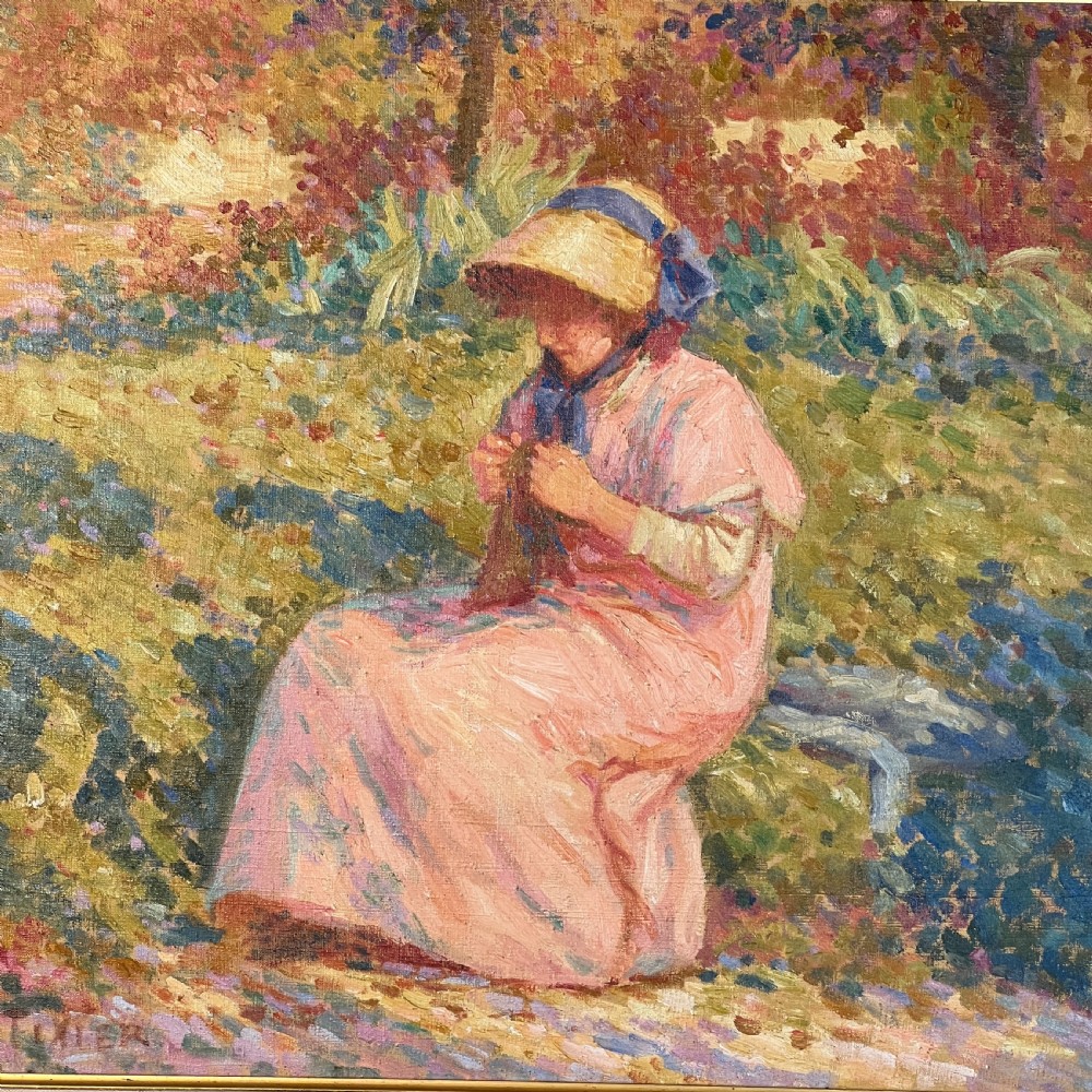 Oil On Canvas By French Pointillist Daniel Tixier View IV