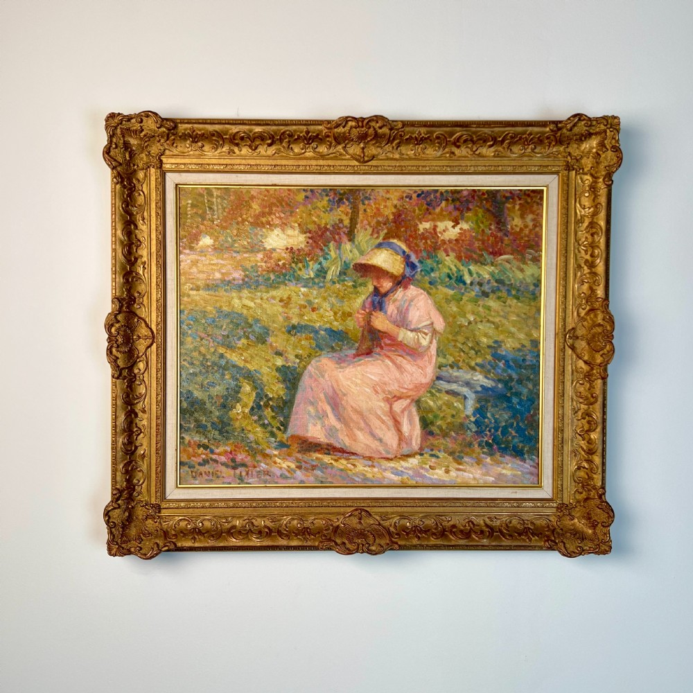 Oil On Canvas By French Pointillist Daniel Tixier View V