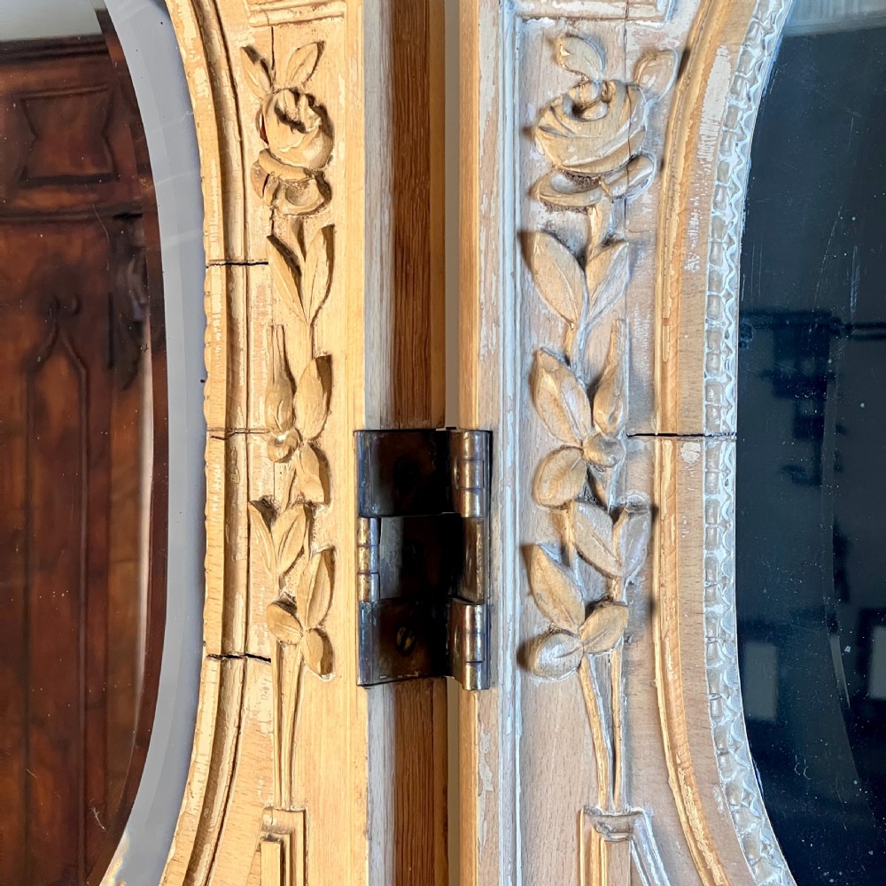 Large French Four-Fold Mirrored Dressing Screen Or Room Divider Circa 1920 View VIII