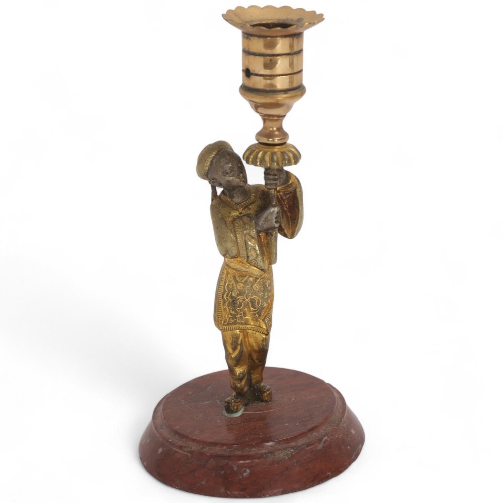 A 19th Century Parcel Gilt-Bronze Candlestick