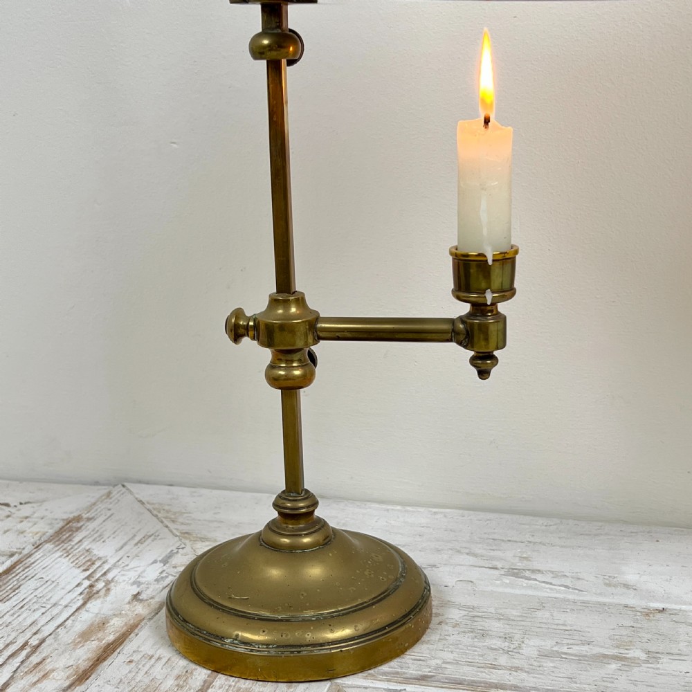 A Pair Of Victorian Adjustable Brass Student's Candle Lamps View VIII