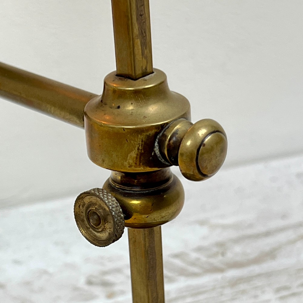 A Pair Of Victorian Adjustable Brass Student's Candle Lamps View IX