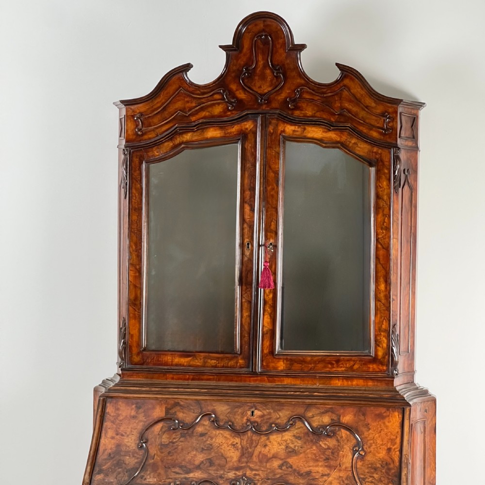 A 19Th Century Venetian Mirrored Bureau Bookcase In Briar Wood View XI