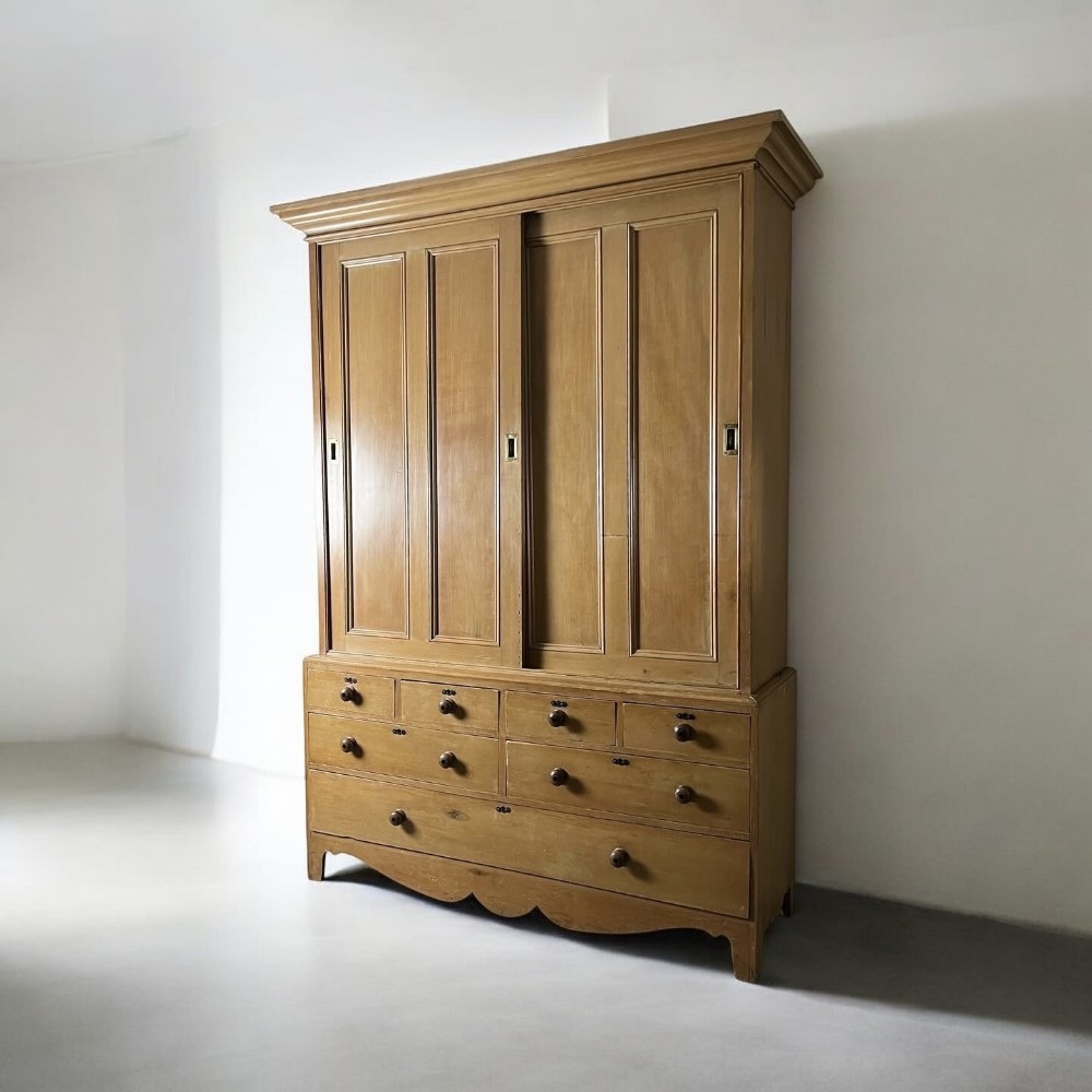 A Victorian Pine Estate Housekeeper’S Cupboard Of Grand Proportions