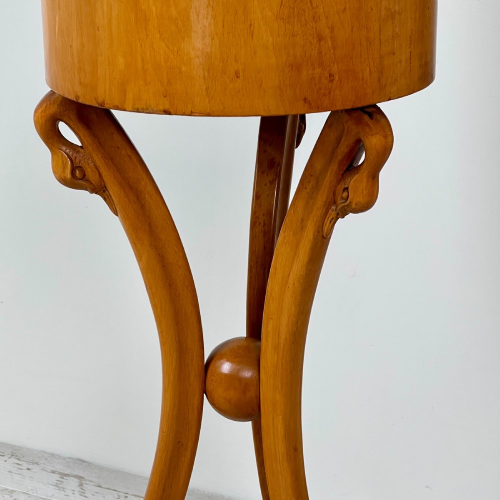 A Pair Of Empire Style Swan-Neck Circular Fruitwood Planter Jardinières View IV