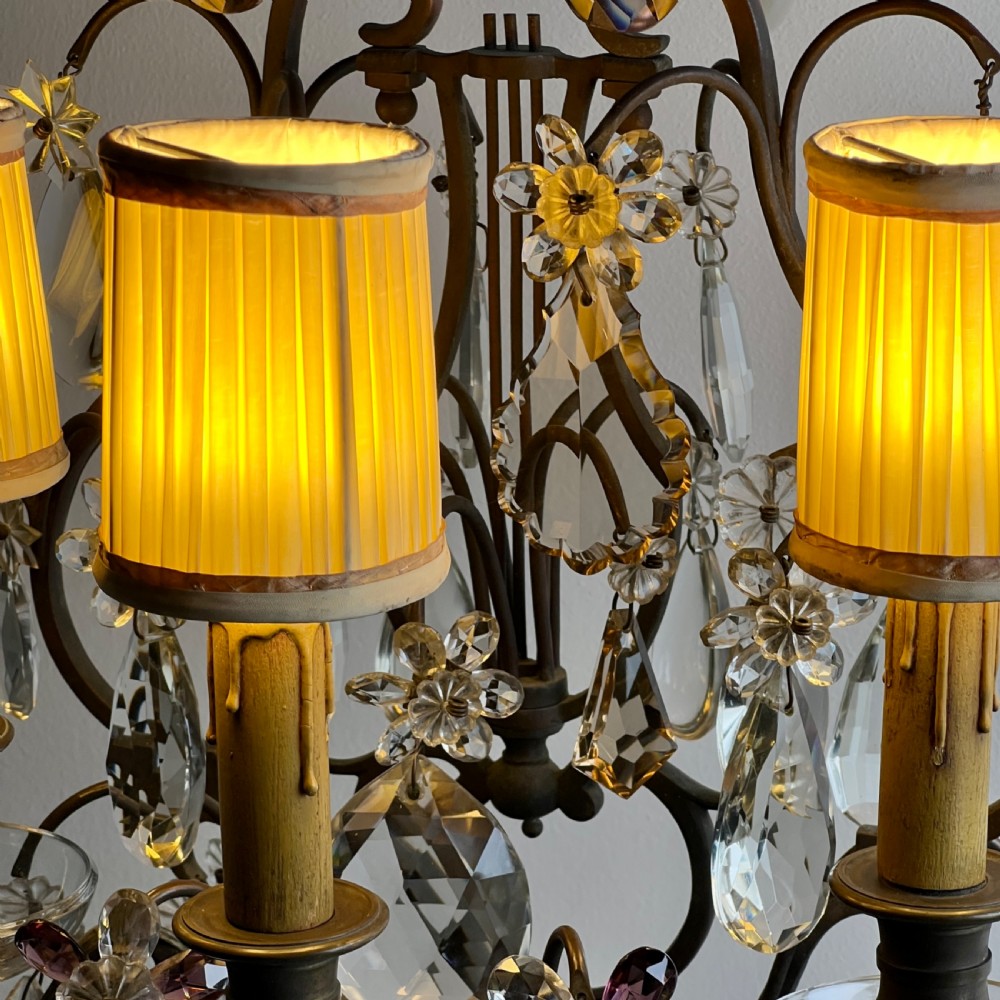Antique French Bronze Three- Arm Table Lamp (Pair Available) View XI