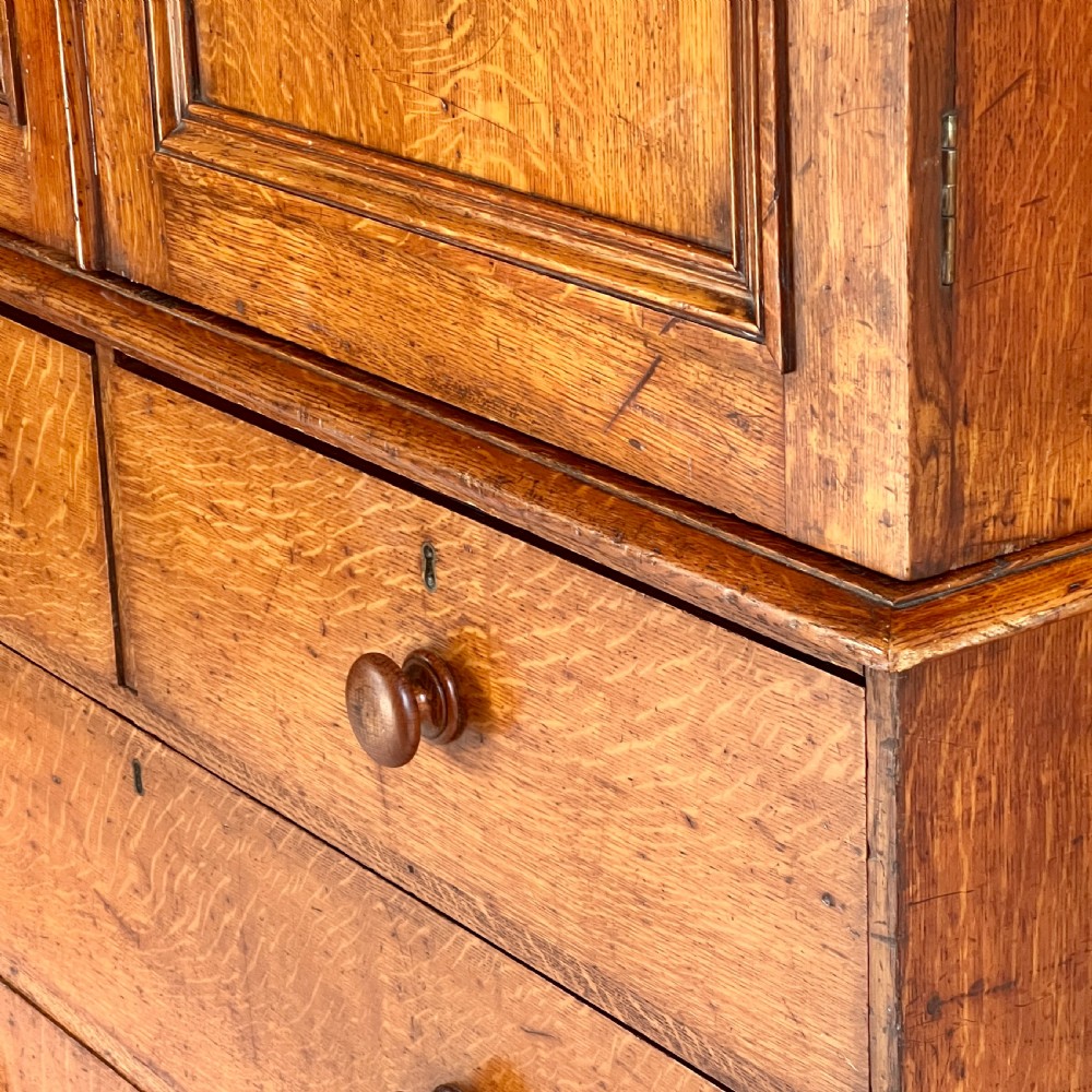 19th Century Oak Wardrobe Linen Press Or Housekeeper's Cupboard View VI