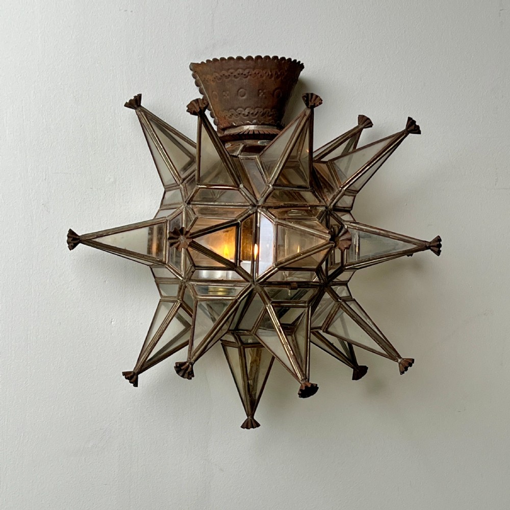 Pair Of Vintage Moroccan Star Wall Lights  View VI