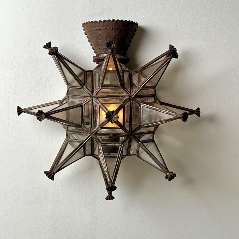 Pair Of Vintage Moroccan Star Wall Lights  View VII