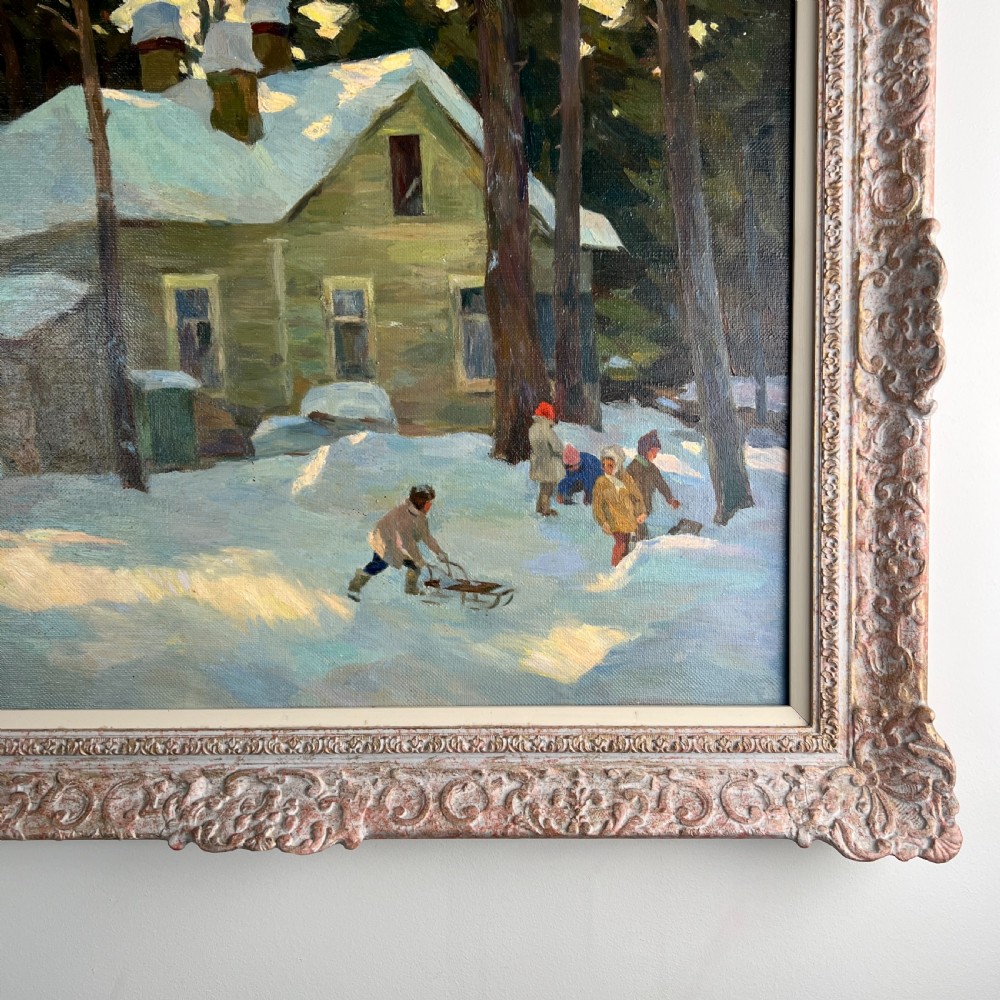 'Winter Morning Dacia' Oil On Canvas By Eduard Schramm View V