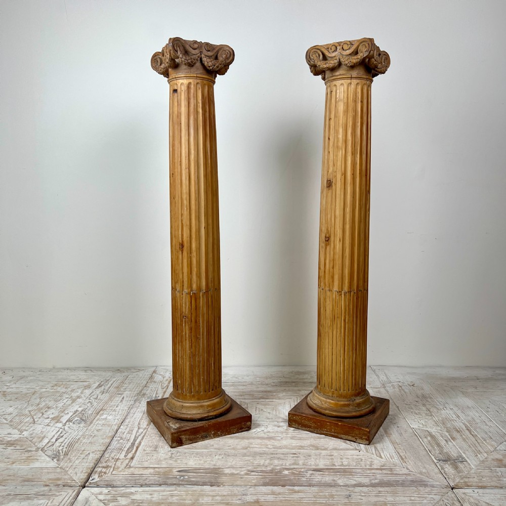  A Pair Of C19th Classical Pine Columns View III