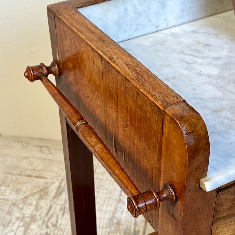 C19th French Walnut And Marble Washstand Or Hall Table View IX