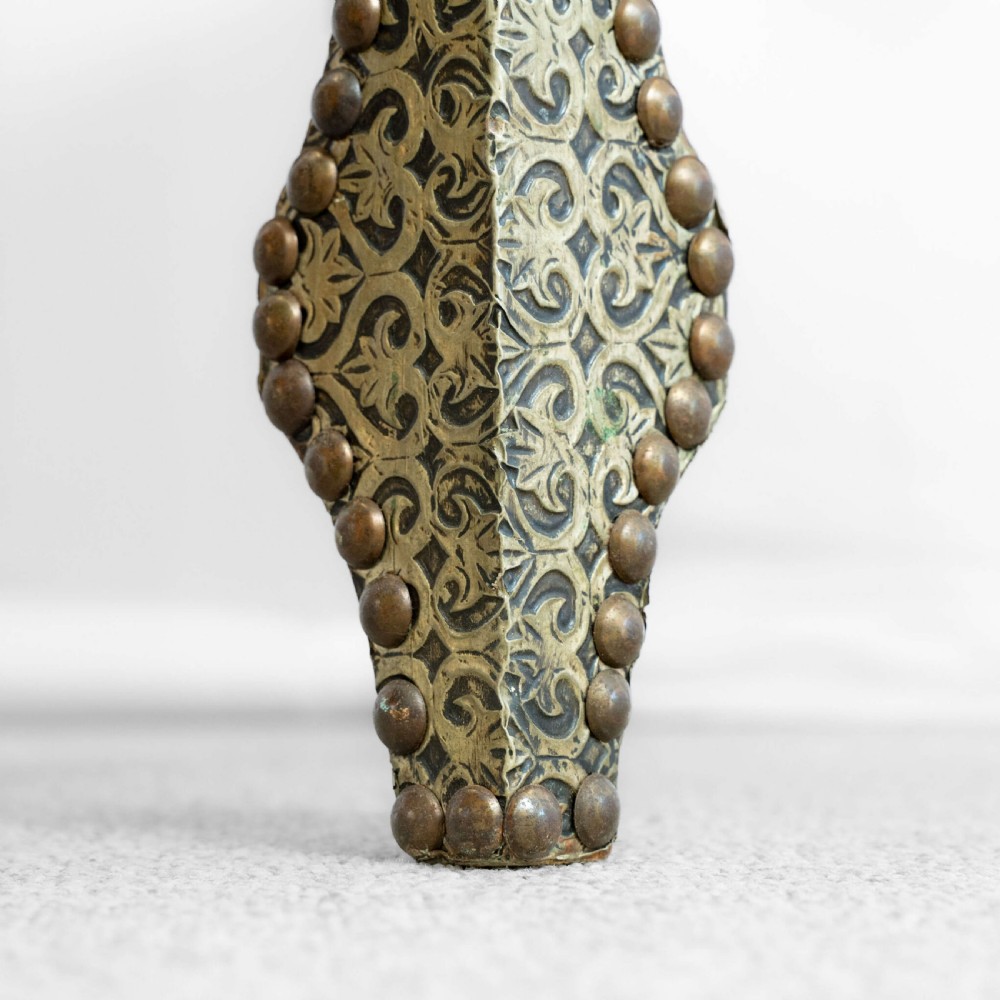 Pair Of Moroccan Berber Leather And Repoussé Chairs View VII