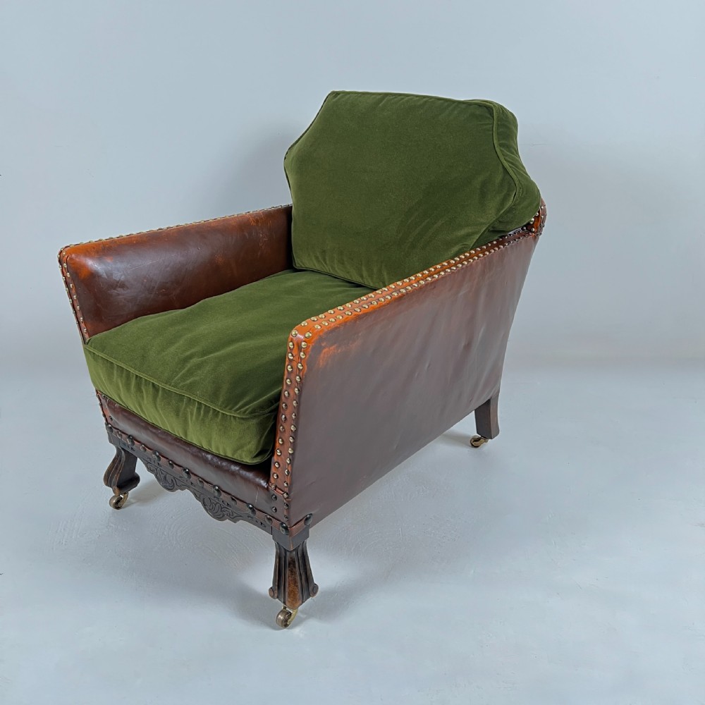 Pair Of  His And Hers French Leather Club Chairs View IV