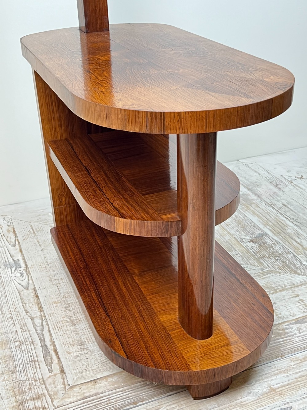 Art Deco Teak Standard Lamp Table View VIII