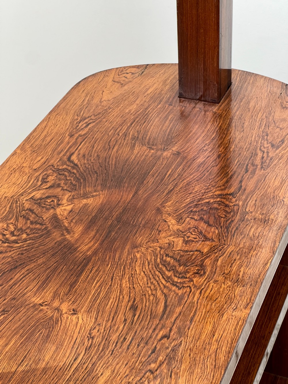 Art Deco Teak Standard Lamp Table View IX
