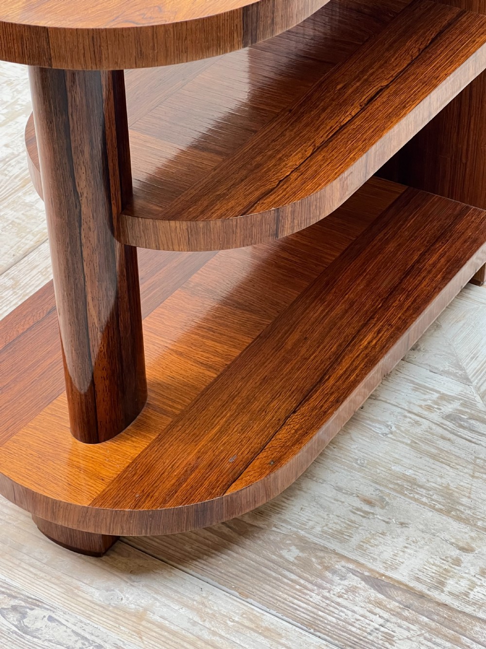 Art Deco Teak Standard Lamp Table View X