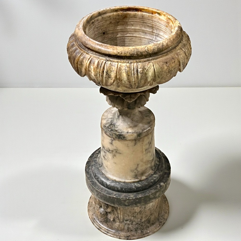 Victorian Carved Alabaster Planter Table Centre View II