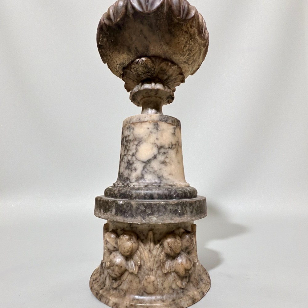 Victorian Carved Alabaster Planter Table Centre View IV