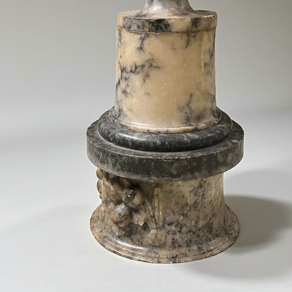 Victorian Carved Alabaster Planter Table Centre View VI