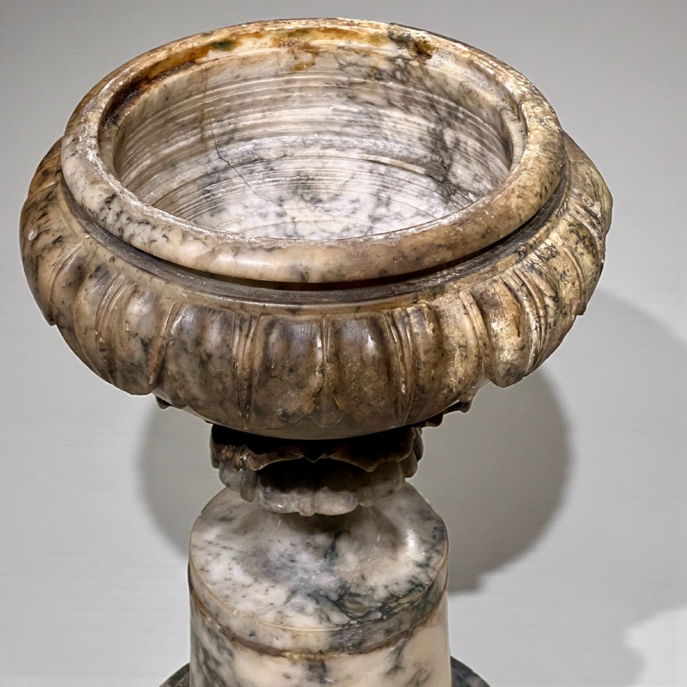 Victorian Carved Alabaster Planter Table Centre View VII