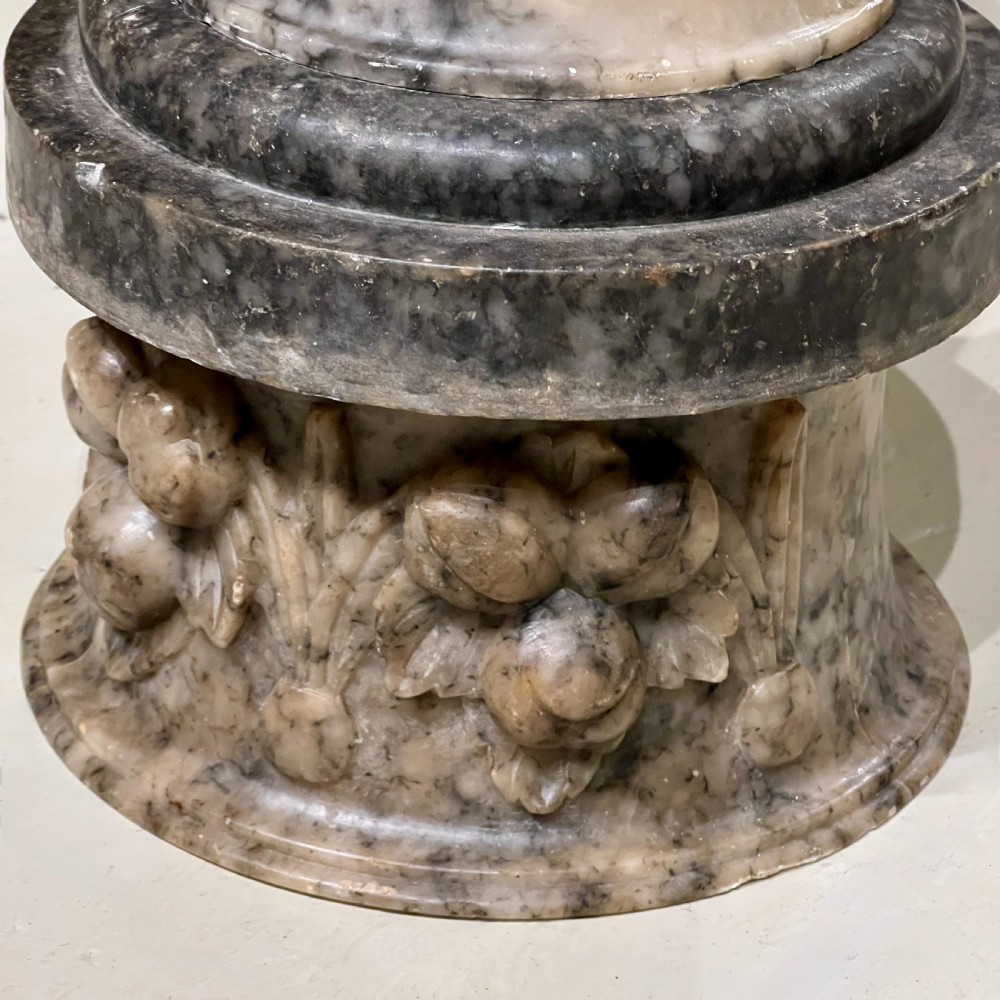 Victorian Carved Alabaster Planter Table Centre View VIII