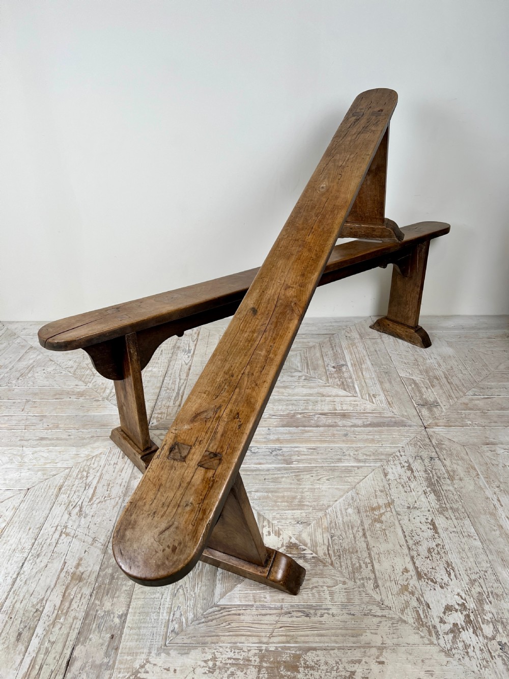 Pair Of C19th French Fruitwood Benches View II