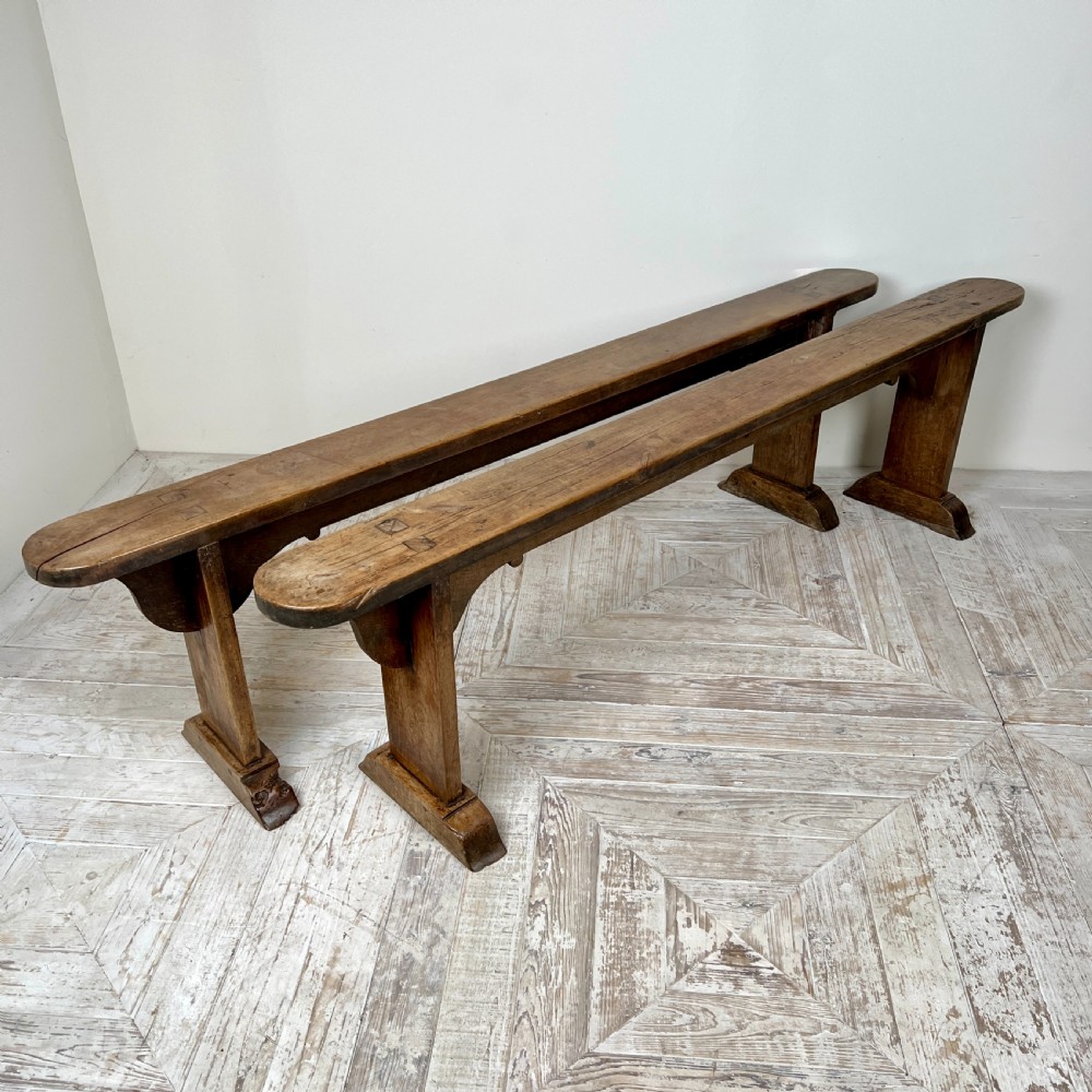 Pair Of C19th French Fruitwood Benches View III