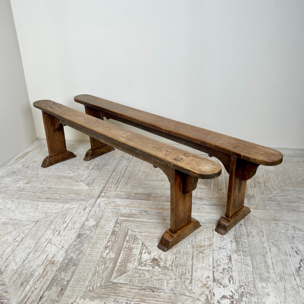 Pair Of C19th French Fruitwood Benches View V