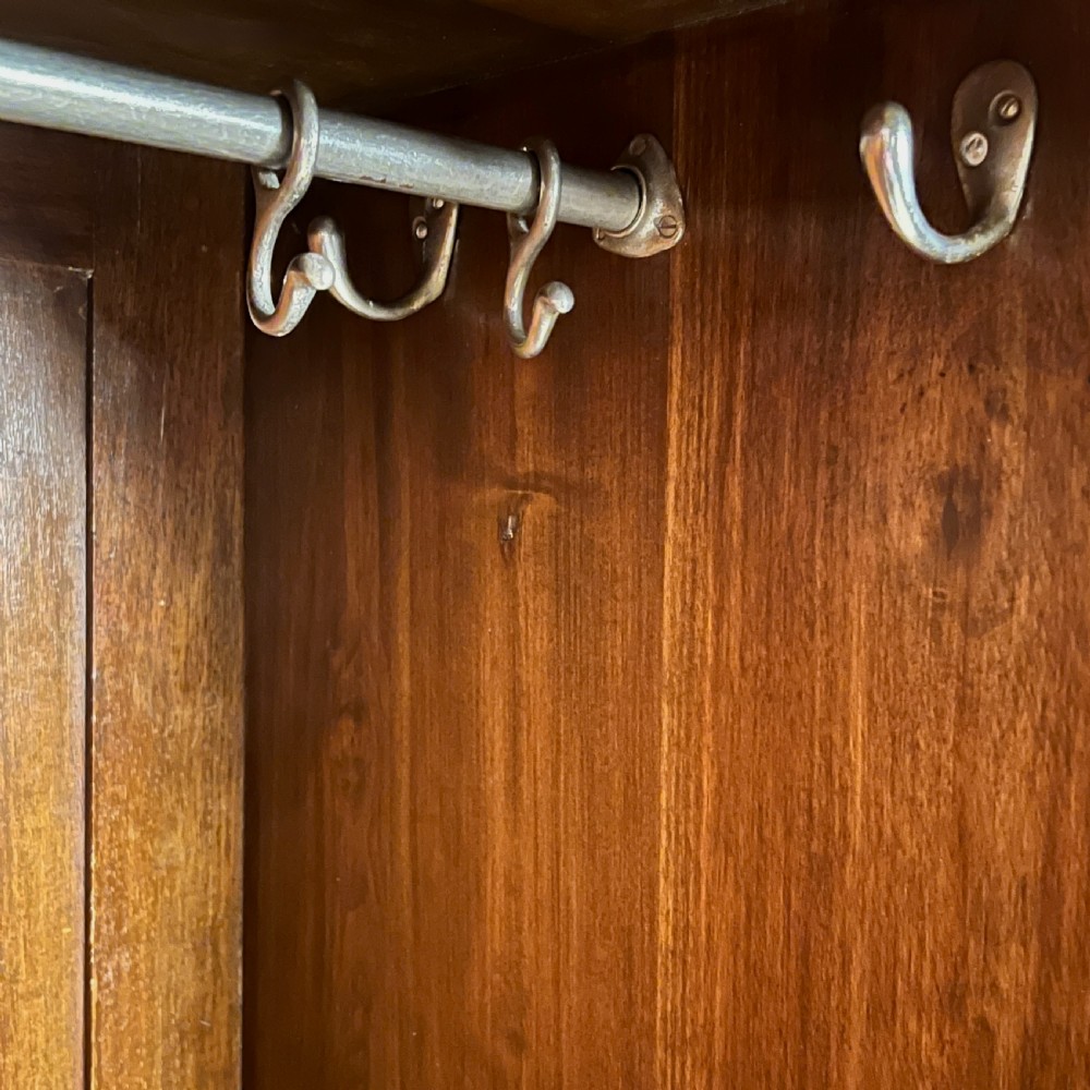 1920S–30S Spanish Leather Wardrobe With Studwork And Brass Lock View XII