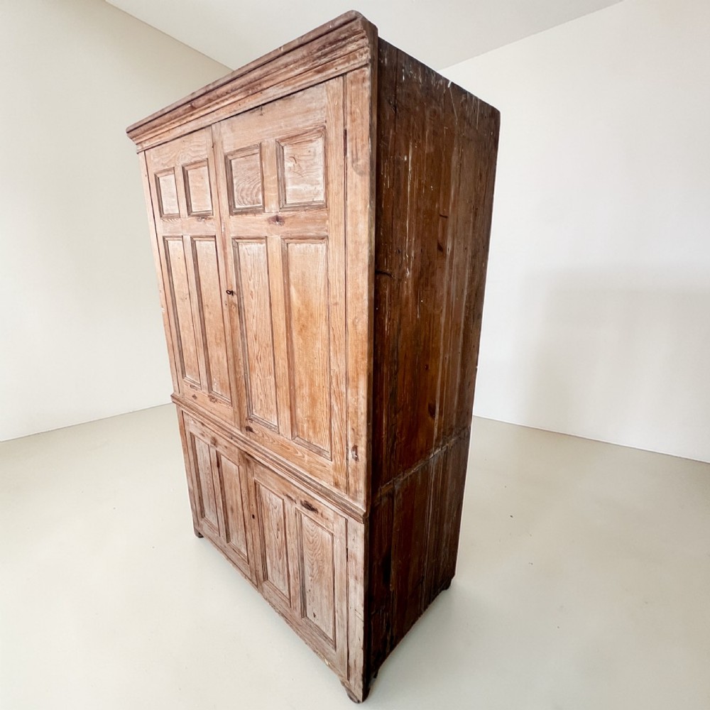 A Large 19th Century Stripped Pine Housekeeper's Cupboard View IV