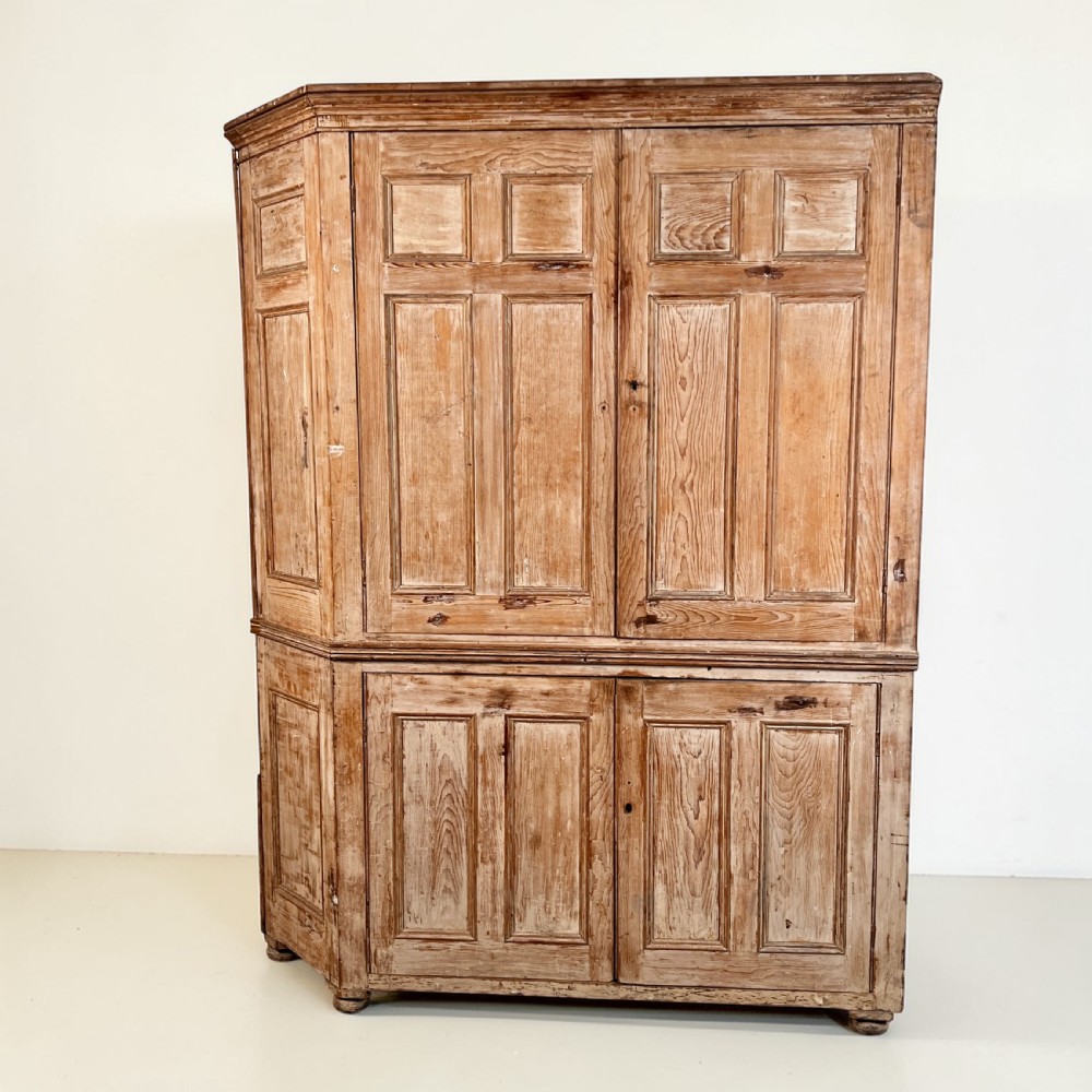 A Large 19th Century Stripped Pine Housekeeper's Cupboard View VIII