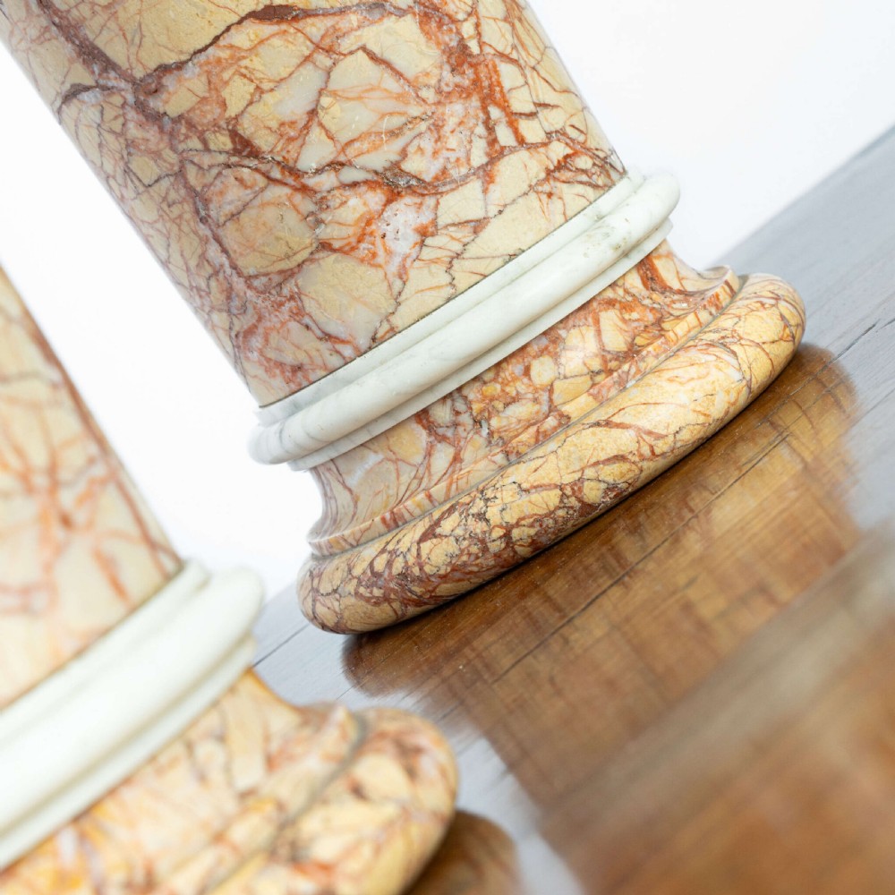 Antique Italian Rouge Marble Columns – Architectural Pedestals View IV