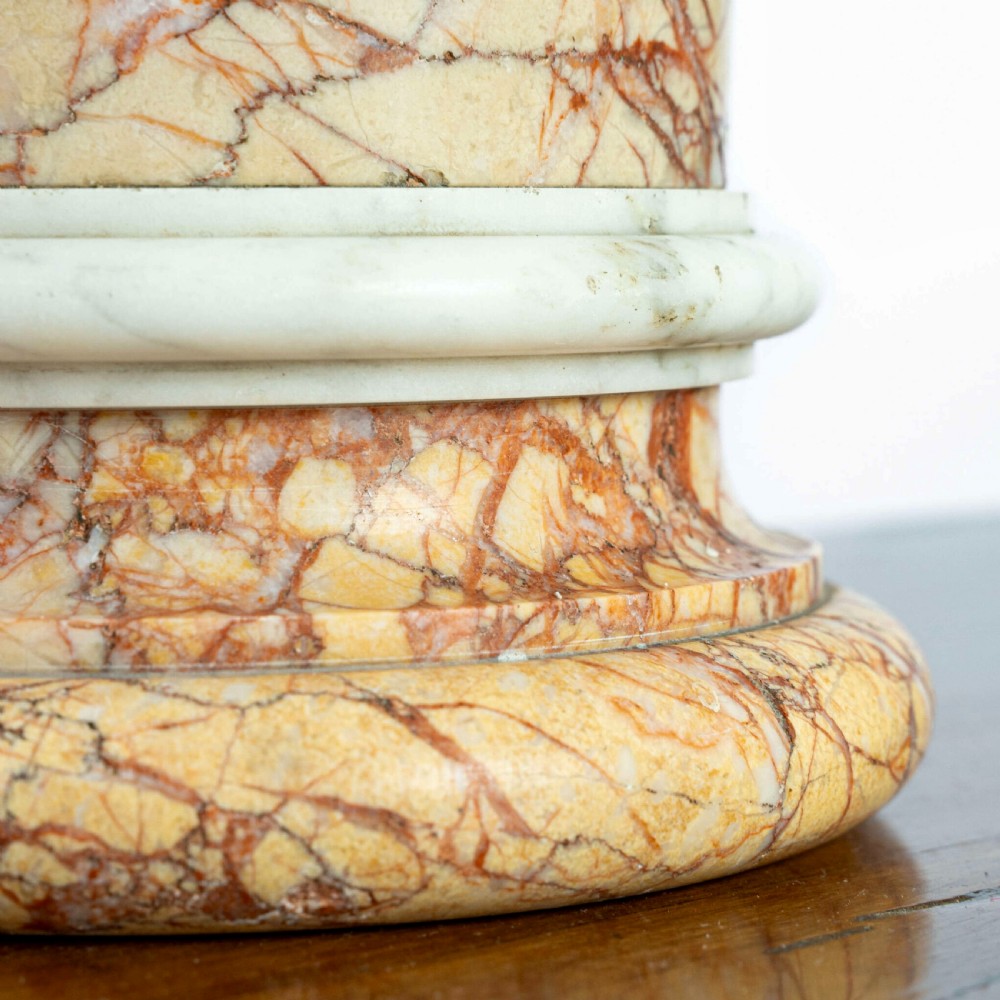 Antique Italian Rouge Marble Columns – Architectural Pedestals View V